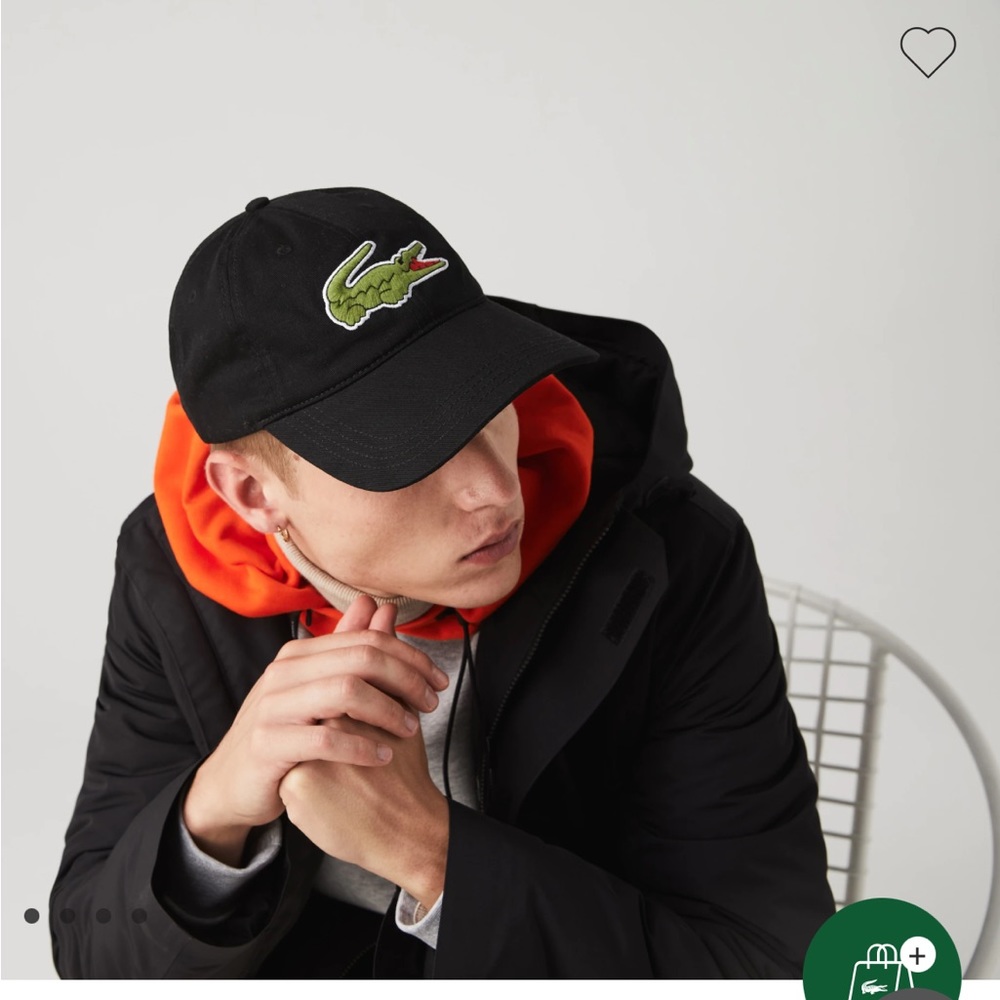 Unisex Contrast Strap And Oversized Crocodile Cotton Cap